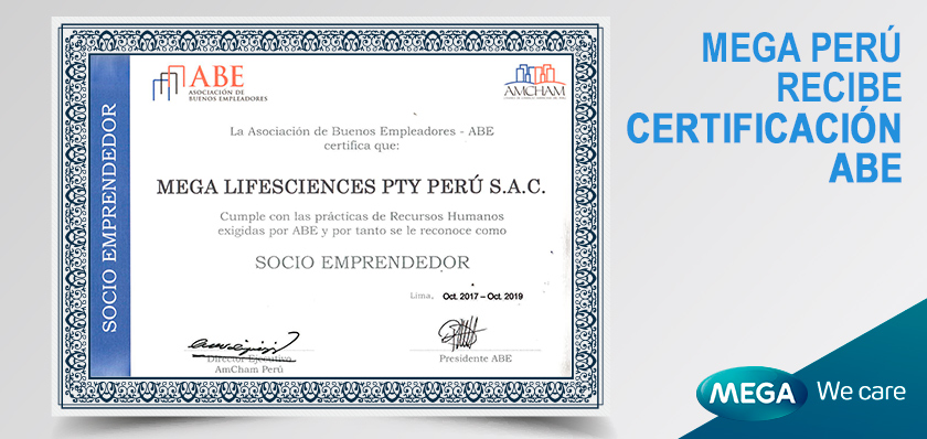 MEGA Perú recibe Certificación ABE